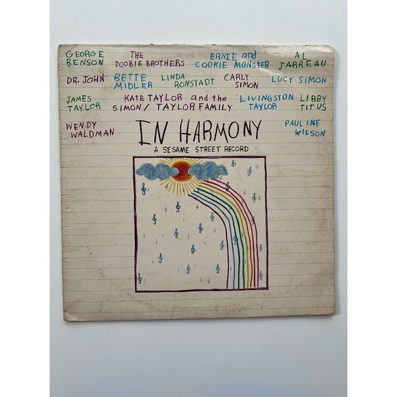 In Harmony a Sesame Street Record LP BSK 3481 VG+ Ronstadt Dr. John Doobie - Picture 1 of 9